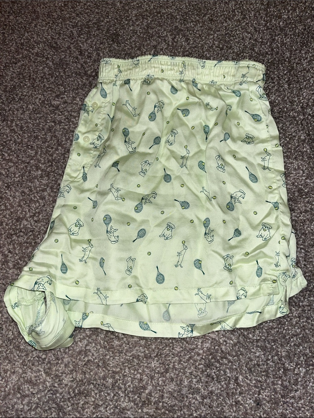 Pink tennis pajama shorts